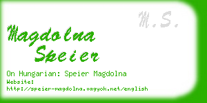 magdolna speier business card